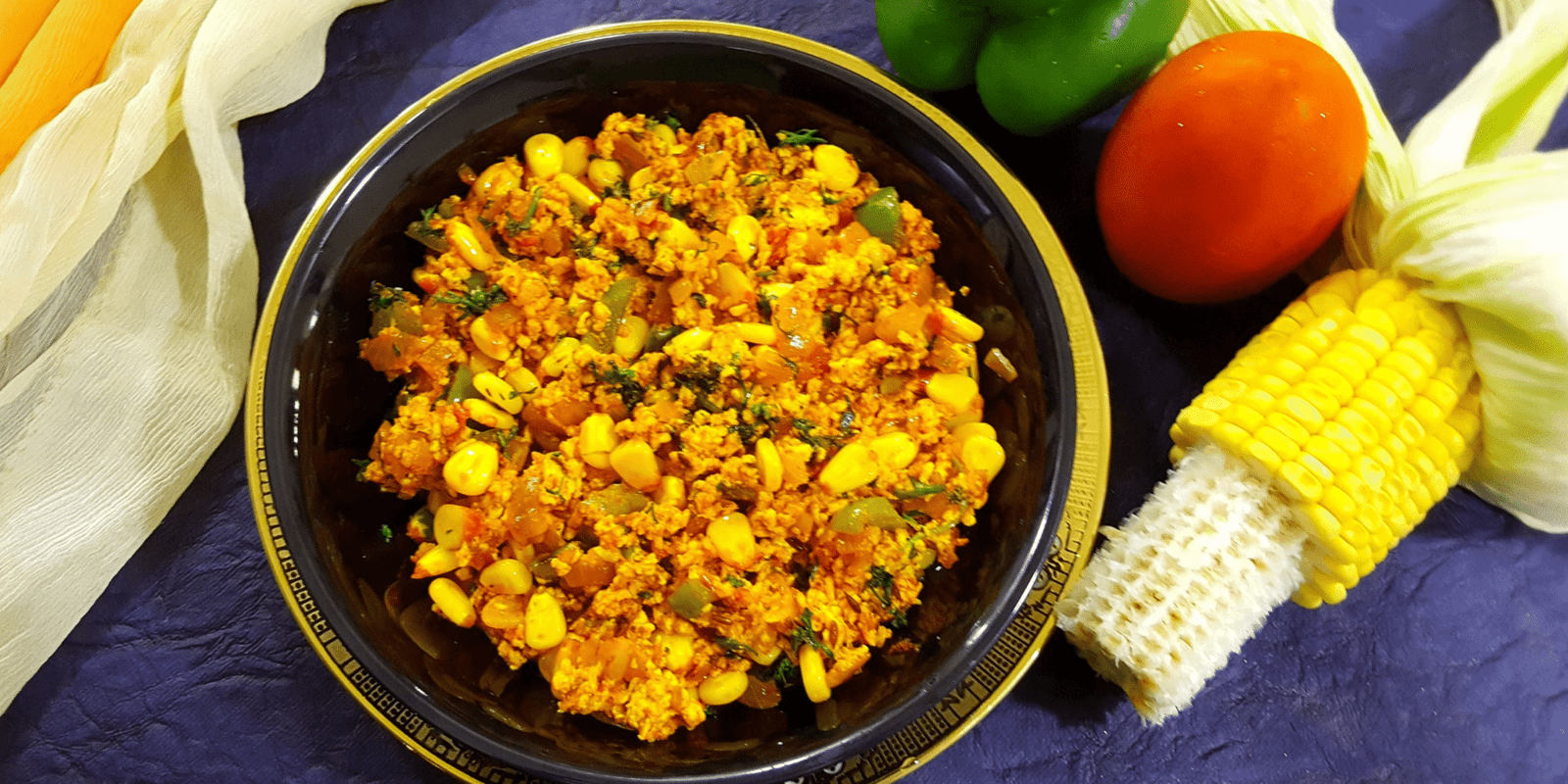 Paneer Bhurji with Bell Peppers